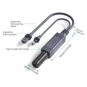 100W Isolated Gigabit PoE Splitter | Long-Range 100M | Exclusive Starlink Mini Accessory for Network Switches