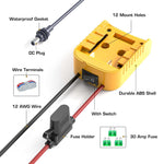 Load image into Gallery viewer, Starlink Mini DC Power Cable for DeWalt 20V – 6.56FT, 18AWG with Adapter &amp; Fuses
