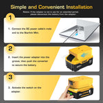 Load image into Gallery viewer, Starlink Mini DC Power Cable for DeWalt 20V – 6.56FT, 18AWG with Adapter &amp; Fuses
