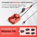 Load image into Gallery viewer, Starlink Mini DC Power Cable for Milwaukee Battery – 6.56FT, 18AWG, with Fuses &amp; Terminals
