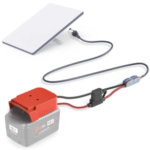 Starlink Mini DC Power Cable for Milwaukee Battery – 6.56FT, 18AWG, with Fuses & Terminals